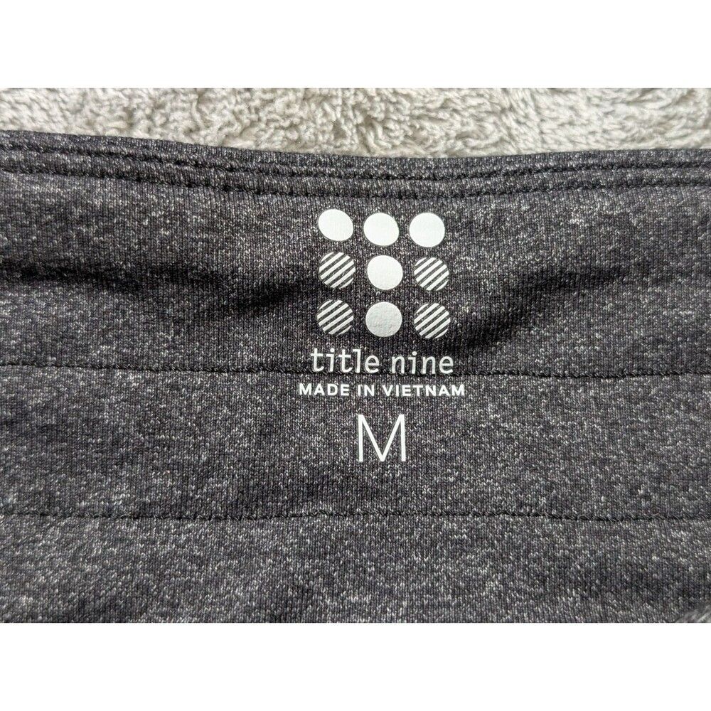 Title Nine Ascent 2.0 Tights Womens M Gray Black Hiking Trail Running Pockets - Picture 5 of 12